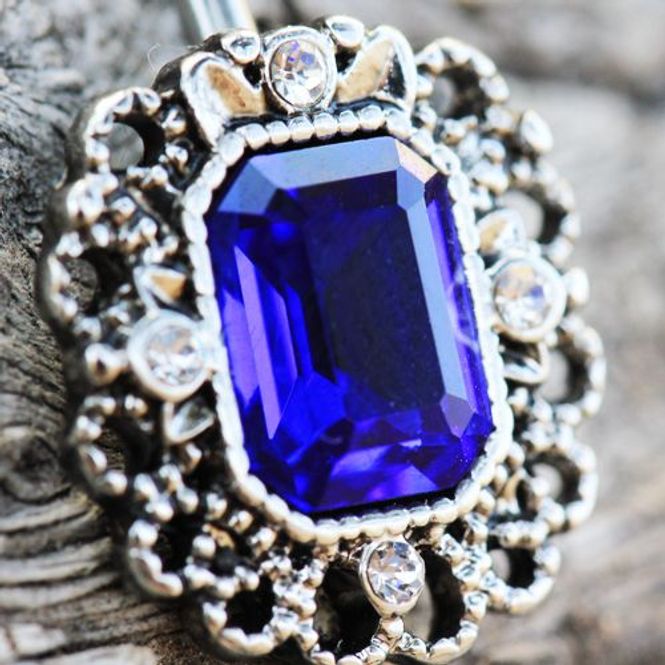  Royal Blue Belly Ring 
