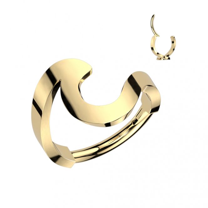 Hovedbilde Wave Hinged Ring Gold