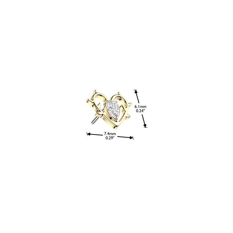 Heart of Thorns Push-fit Gold Clear