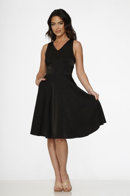 Main Image Betsy Black Swing Dress 
