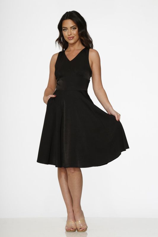 Betsy Black Swing Dress 