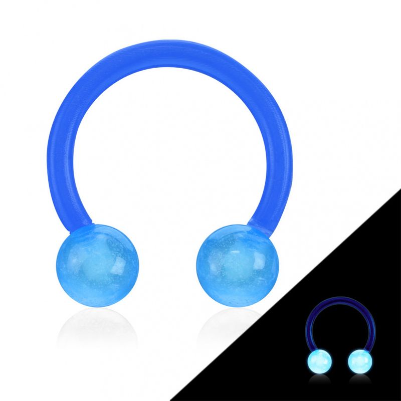 Circular Barbell Glow In The Dark Blue