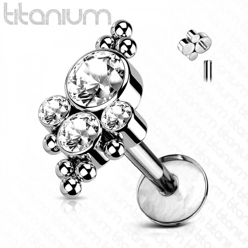 Eden Internally Threaded Labret Clear