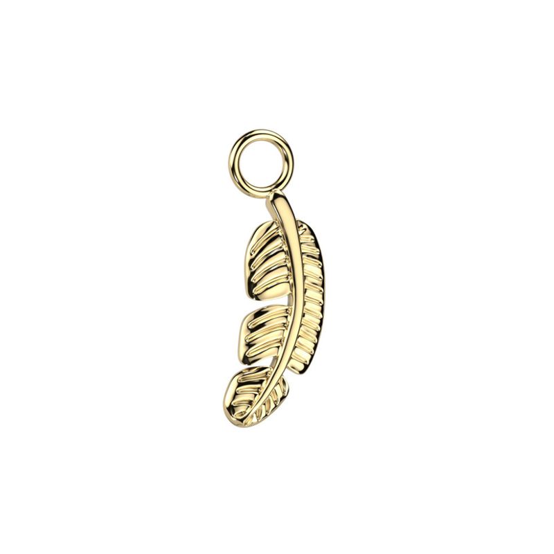 Feather Pendant Gold