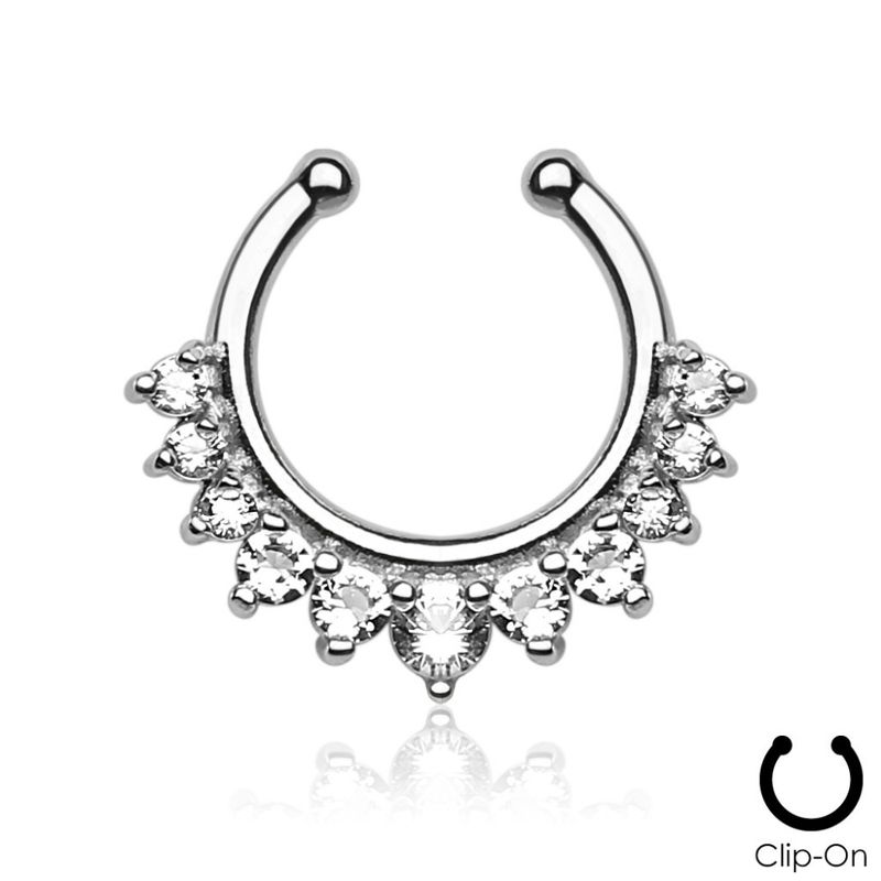 Fake Septum Ring Sunny Clear