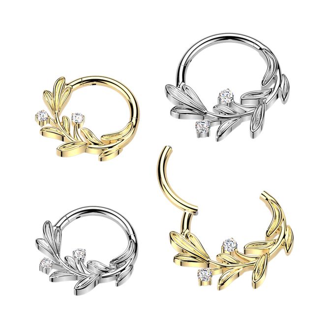 Main Image Olive Branch Hinged Ring With ...