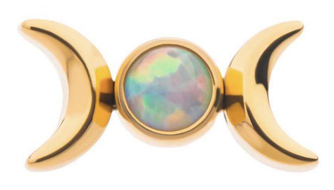 Hovedbilde Selene Opal Push-fit 24K Gold