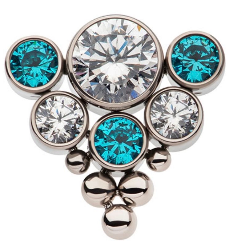 Olivia Medium Push-fit Blue Topaz