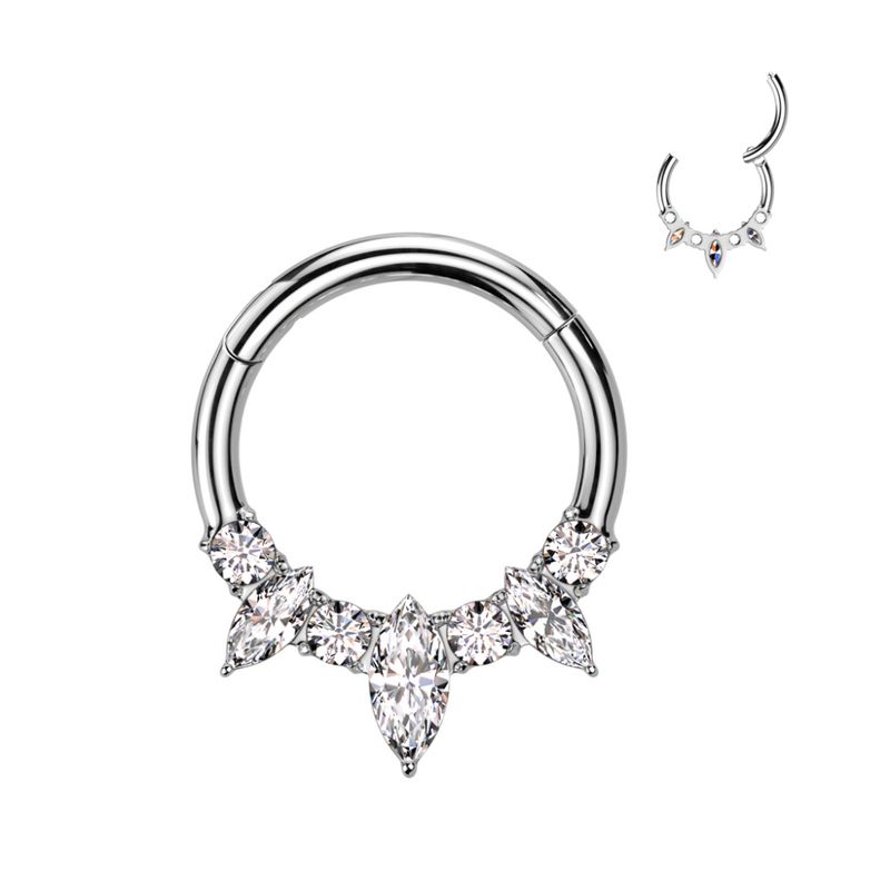 Sombra Crystal Hinged Ring Clear
