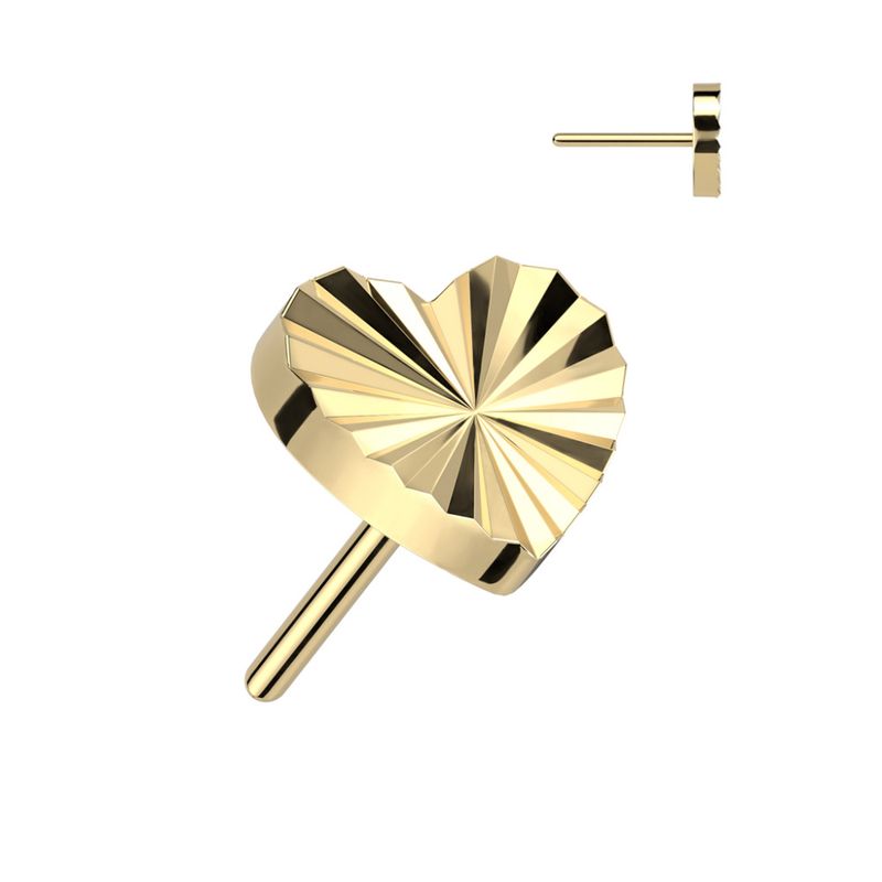 Neo Ridges Heart Push-fit Gold