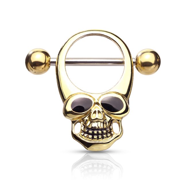 Main Image Skull Nipple Shield Gold