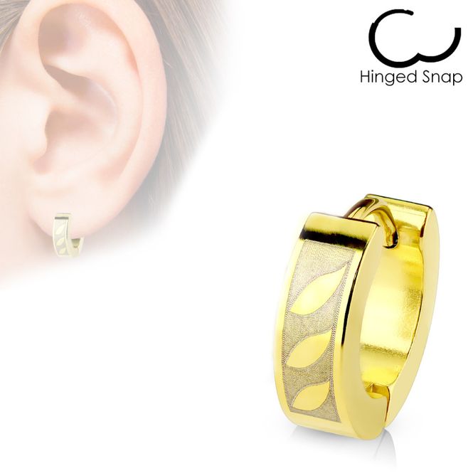 Huvudbild Hoop Earring Gold Leaf