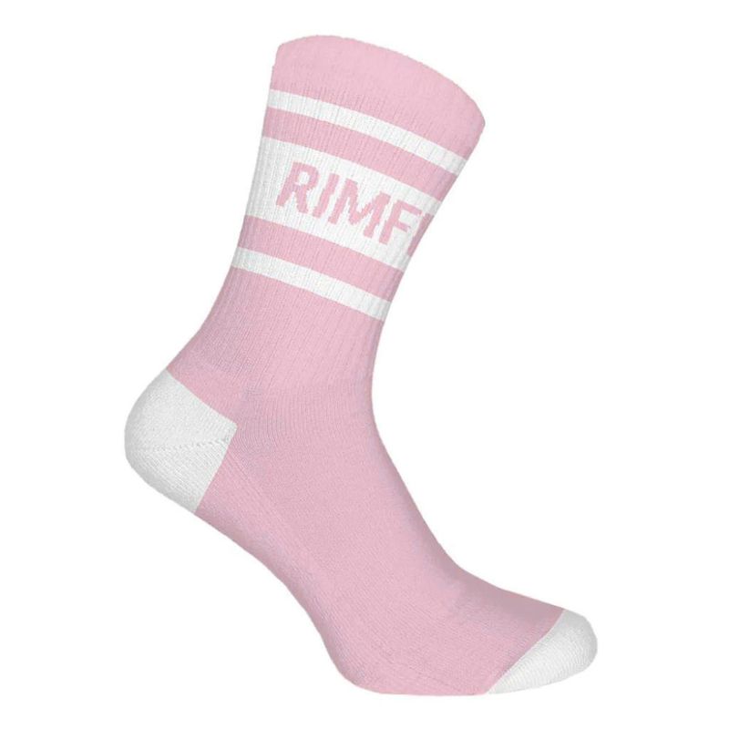 Classic Crew Socks Pink & White
