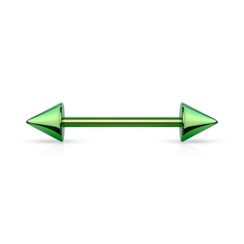 1,2mm Barbell Spike Green