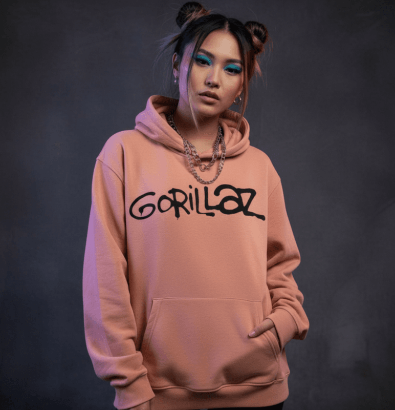 Gorillaz Hoodie Peach