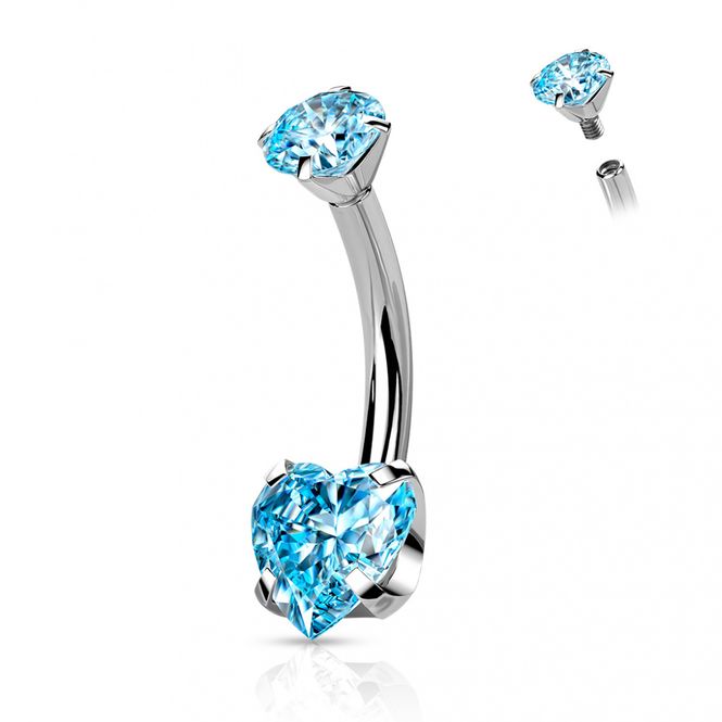 Hoofdbeeld Titanium Heart Belly Ring ...