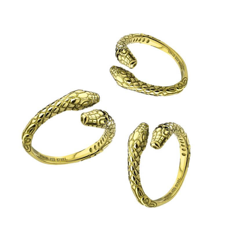 Two Headed Gold Snake Ring
