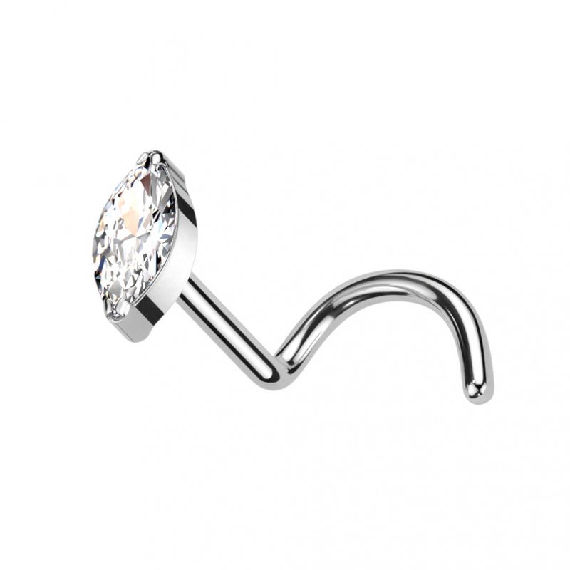 Danielle Gem Nose Screw Clear