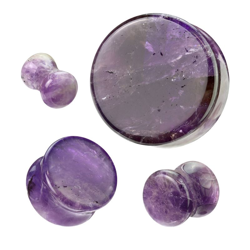 Amethyst Stone Plug Flare