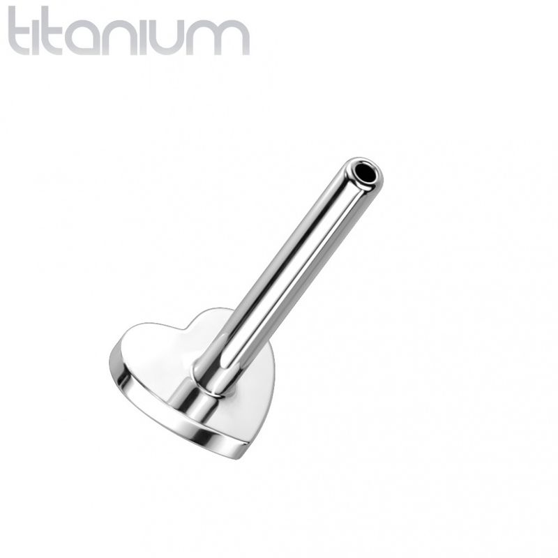Push-fit Threadless Heart Labret