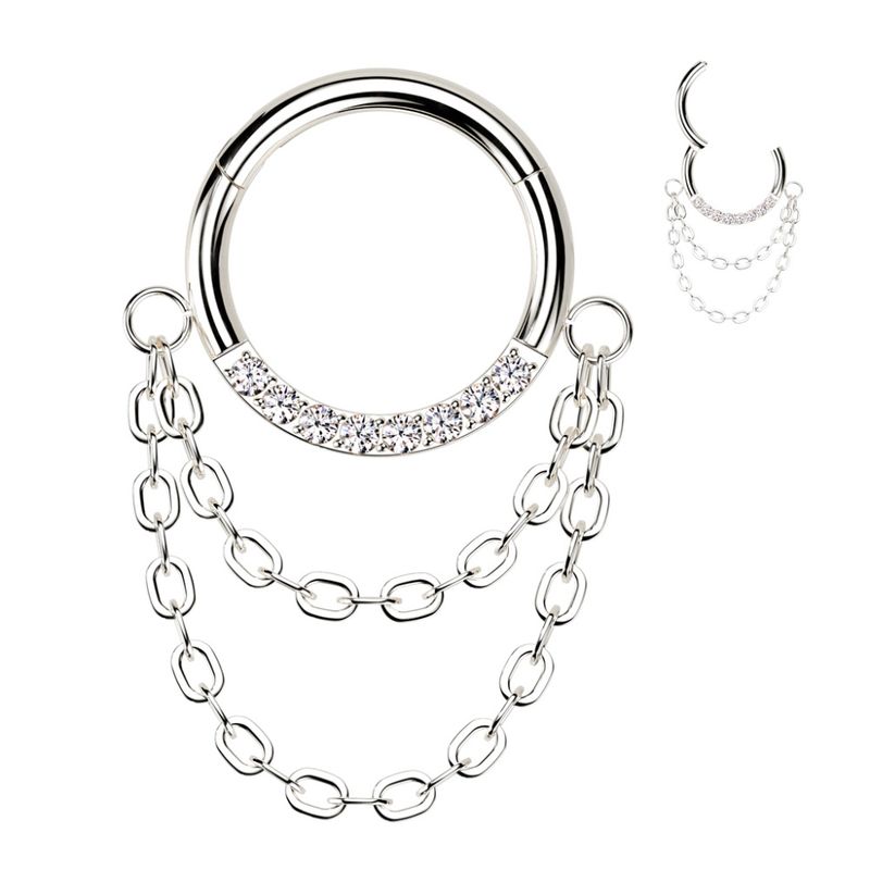 Diana Chains Hinged Ring Clear