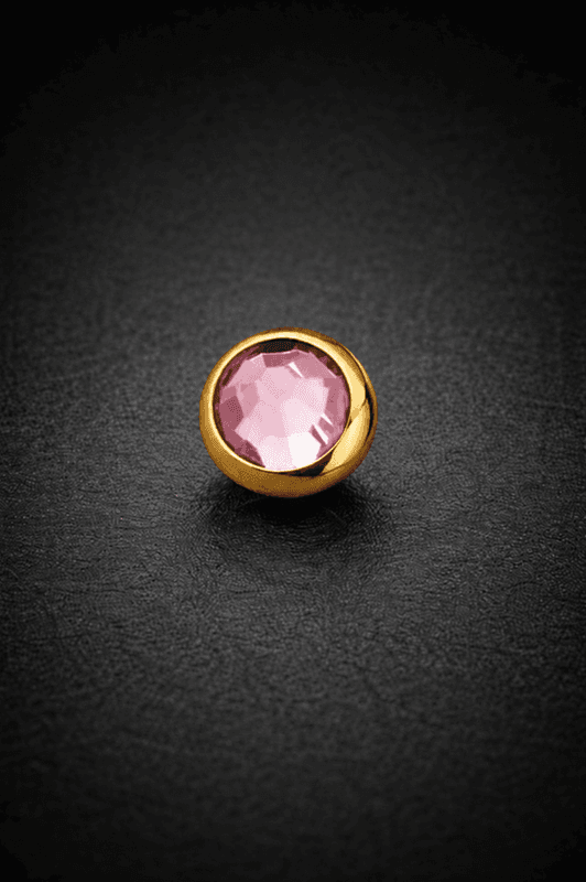 Flat Crystal Dermal Top Gold Pink