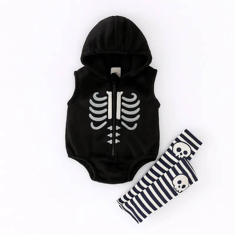 Skeleton Baby Hooded 3-PIece  Set
