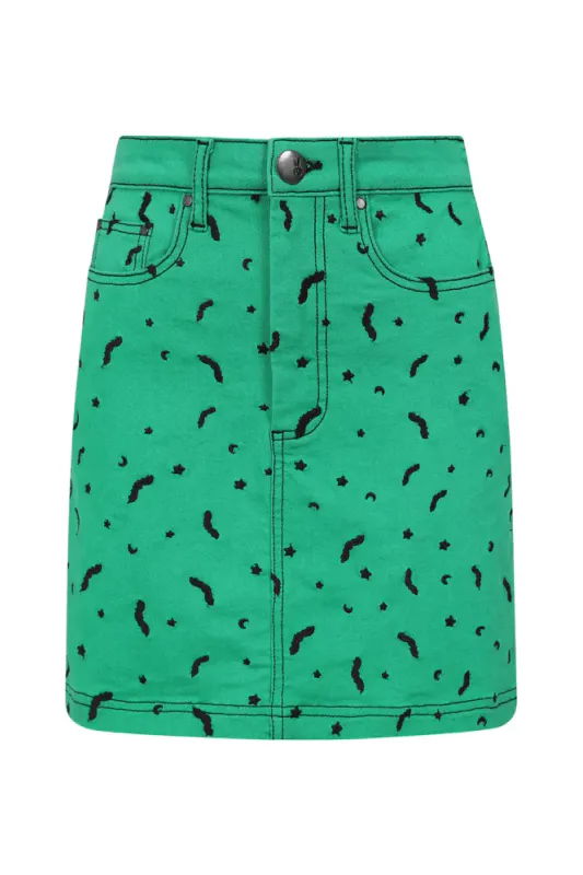 Bat Skirt Green