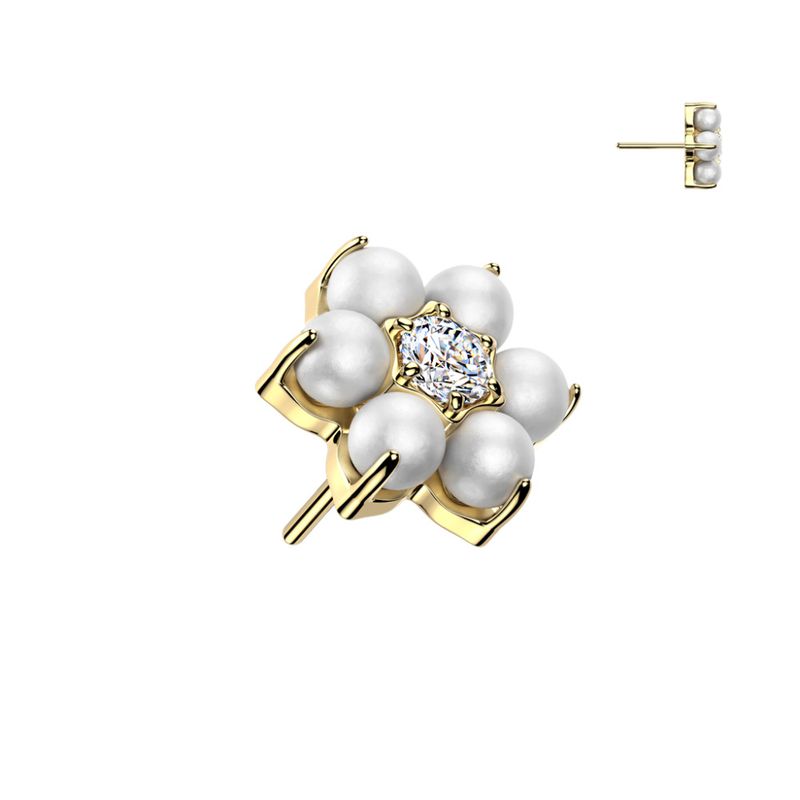 Jane Pearl Flower Push-fit Gold