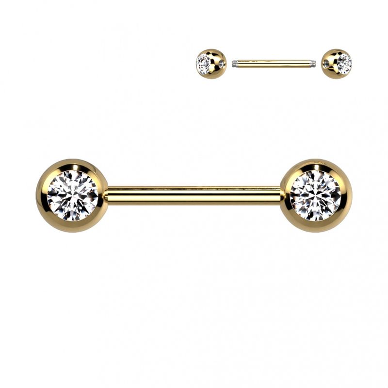 Ara Nipple Barbell Gold