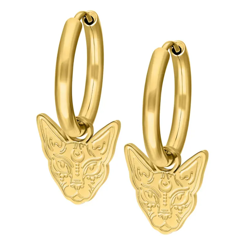 Little Sphynx Hoops Gold