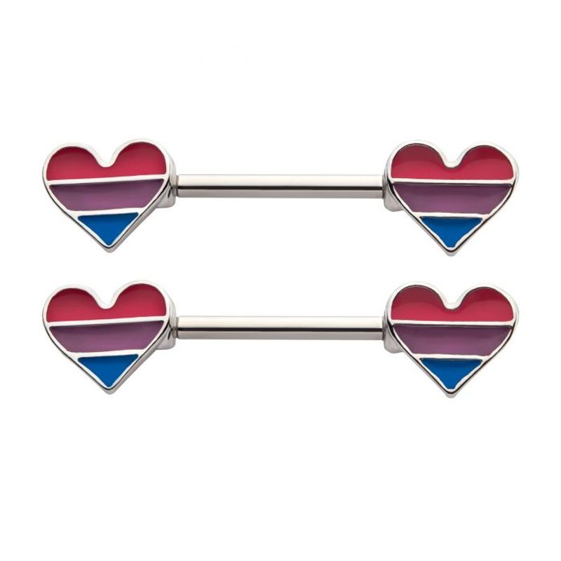 Pride Bisexual Nipple Barbell
