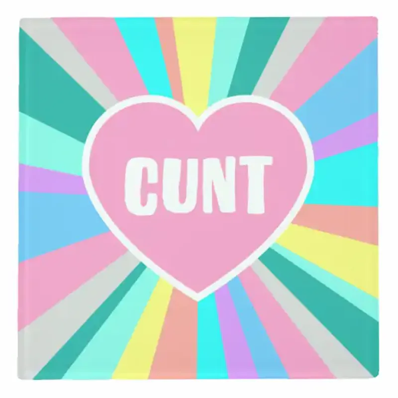 Cunt Coaster Glass