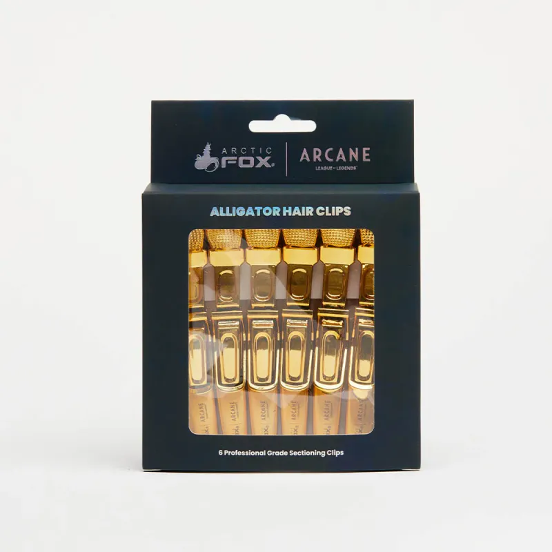 Arctic Fox Gold Alligator Clips