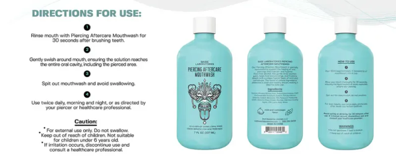 Piercing Aftercare Oral Care Mouthwash 