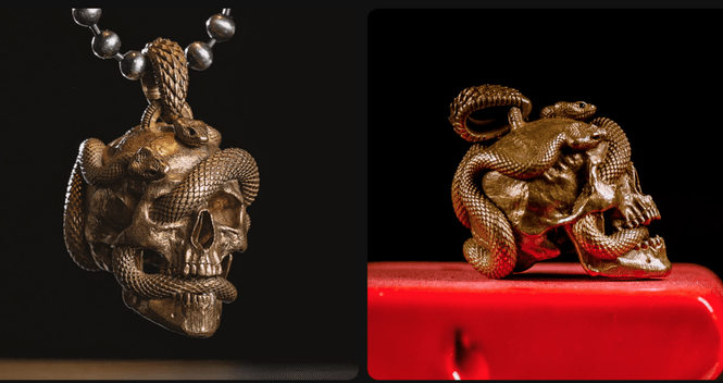 Hovedbilde Skull & Snake Pendant
