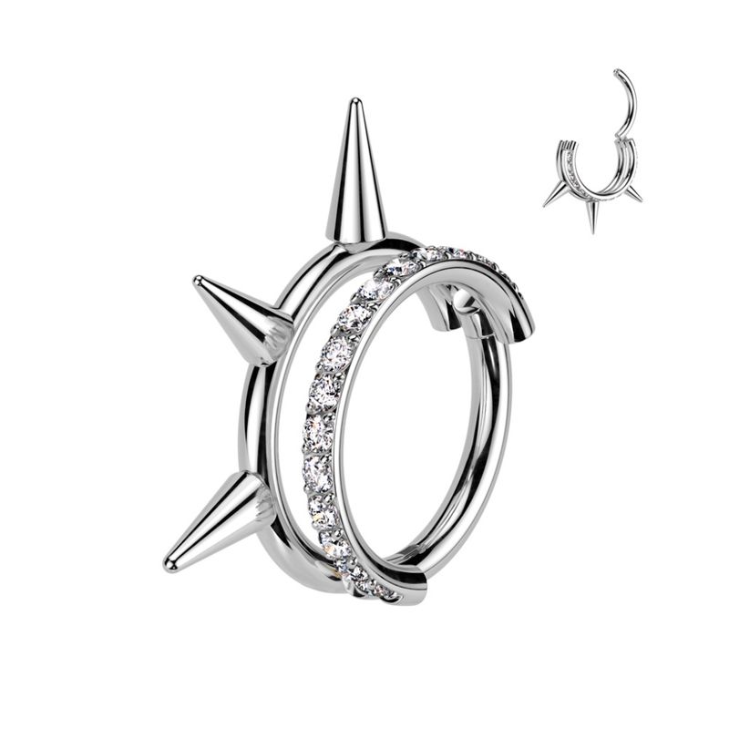 Billy Glam Hinged Ring Clear