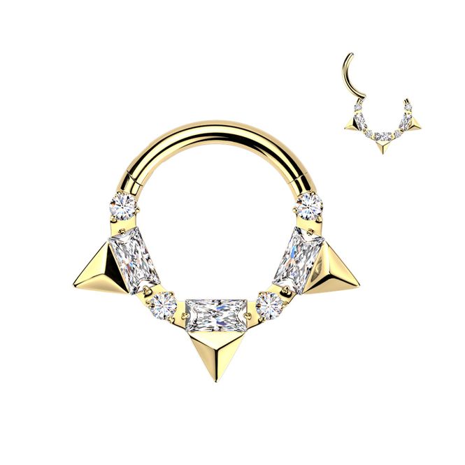 Hovedbilde Nyxie Hinged Ring Gold Clear