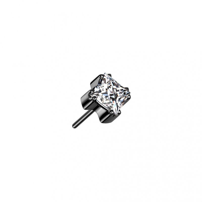 Square Prong Push-fit Black Clear