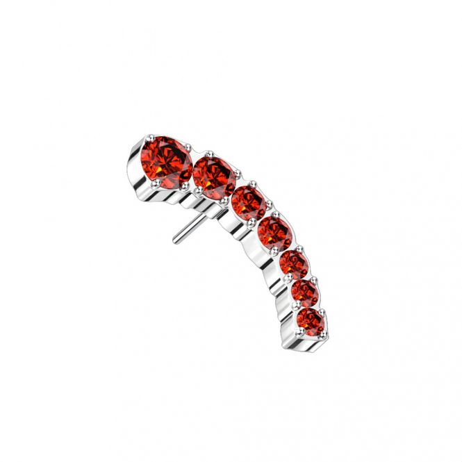 Hovedbillede 7 Cubic Zirconia Push-fit Red