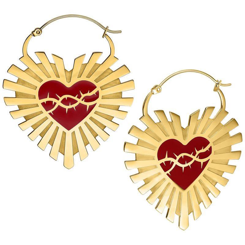 Sacred Heart Big Hoops Gold