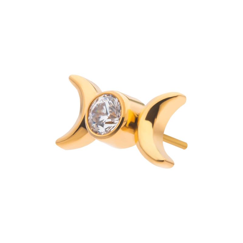 Selene Gem Push-fit 24K Gold