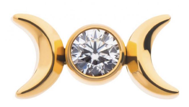 Hovedbilde Selene Gem Push-fit 24K Gold