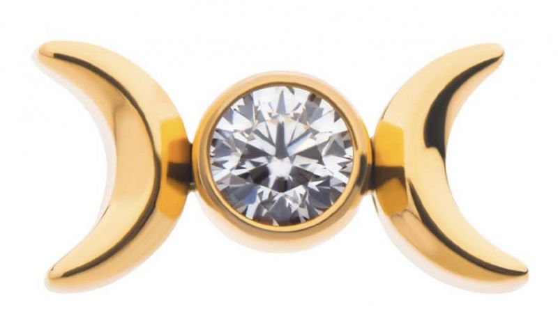 Selene Gem Push-fit 24K Gold