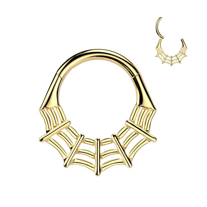 Huvudbild Spider Web Hinged Ring Gold