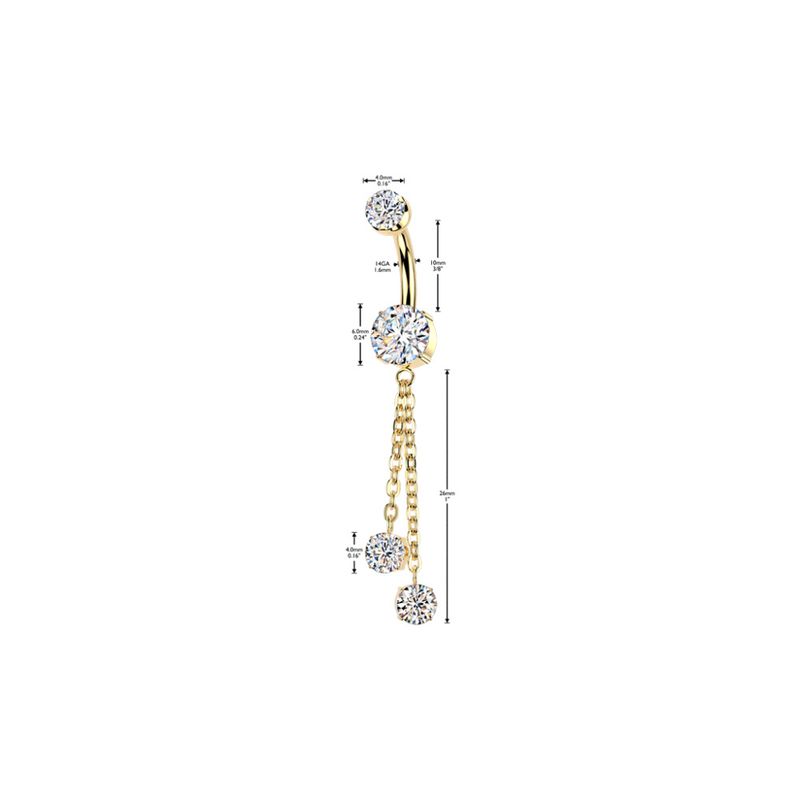 Sara Belly Ring Clear