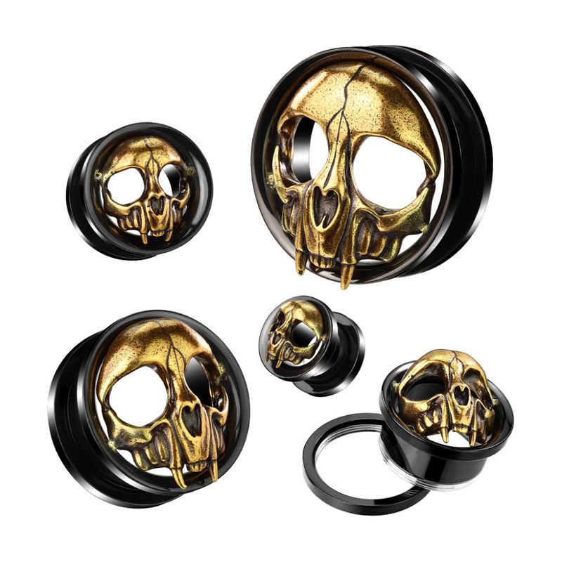 Gold Skull Plug